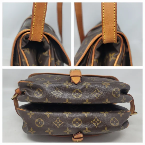 Louis Vuitton Saumur 30 Monogram Canvas Shoulder Crossbody Hand Bag Vintage Auth - Picture 9 of 13